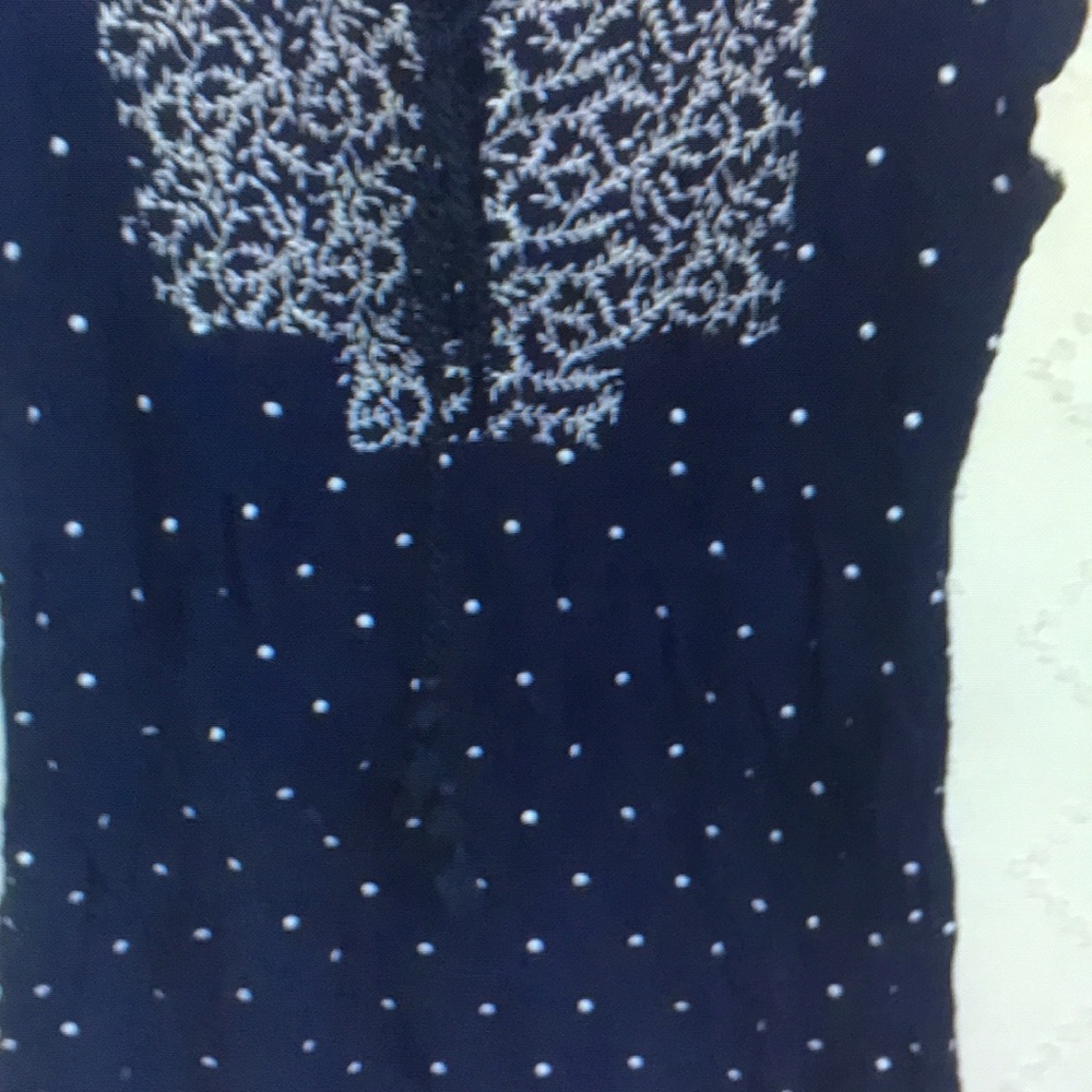 Multicolored Embellished Buttoned Blouse with Mandarin Collar